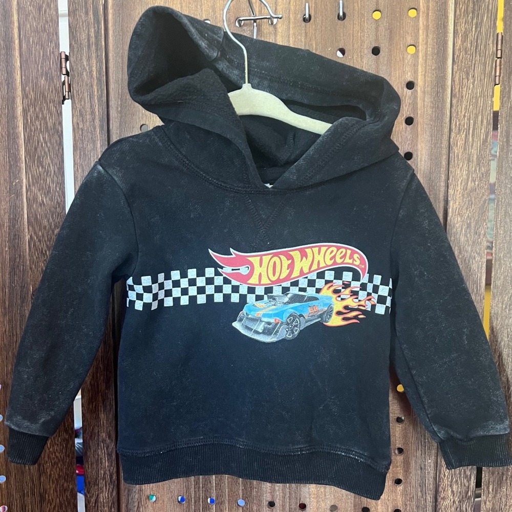 Hot Wheels Hoodie Kids 18 Months Distress Wash